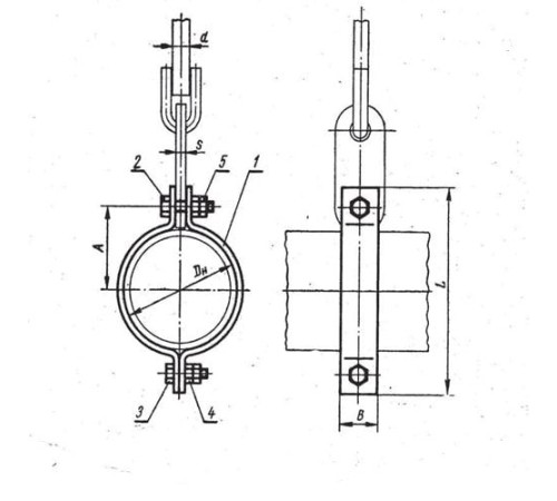 Хомуты укороченные горизонтальных трубопроводов в Витебске