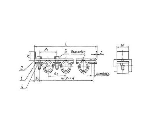 Подвески судовых трубопроводов Тип 7 в Витебске