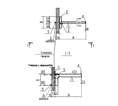 Крепления к стеновым панелям для трубопроводов в Витебске