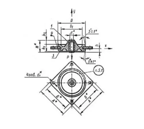 Амортизаторы приборные резинометаллические пластинчатые в Витебске