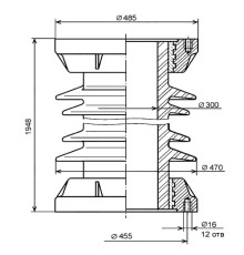 Армированные покрышки ПВЭ для элегазовых выключателей