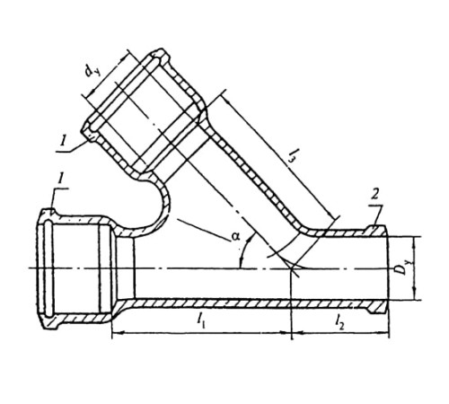 Косые чугунные тройники 60 градусов в Витебске