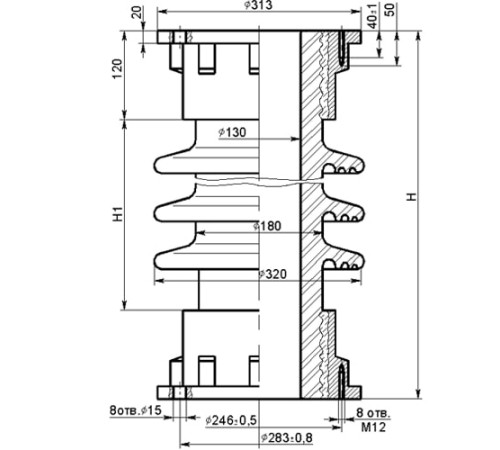 Фарфоровые армированные покрышки ПНК для конденсаторов в Витебске