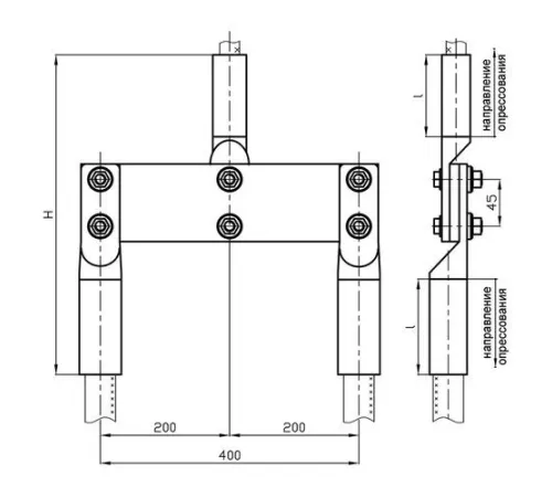 Переходные зажимы ППТ для ЛЭП в Витебске и Беларуси