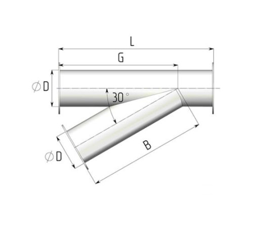 Титановые неравнопроходные косые тройники в Витебске