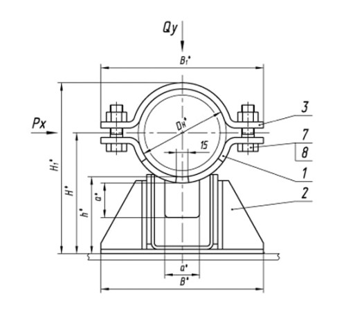 Опоры ТПР.08.38.00.000 в Витебске для трубопроводов