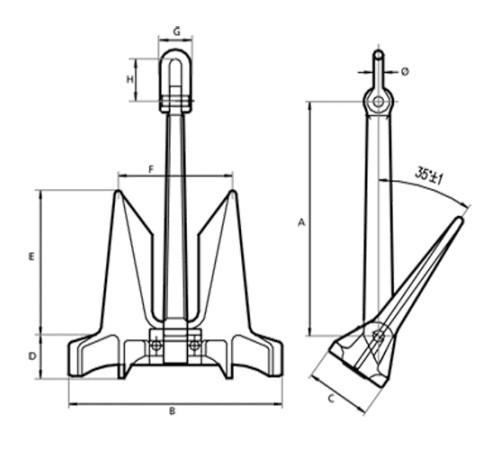 Якоря HHP для судостроения в Витебске